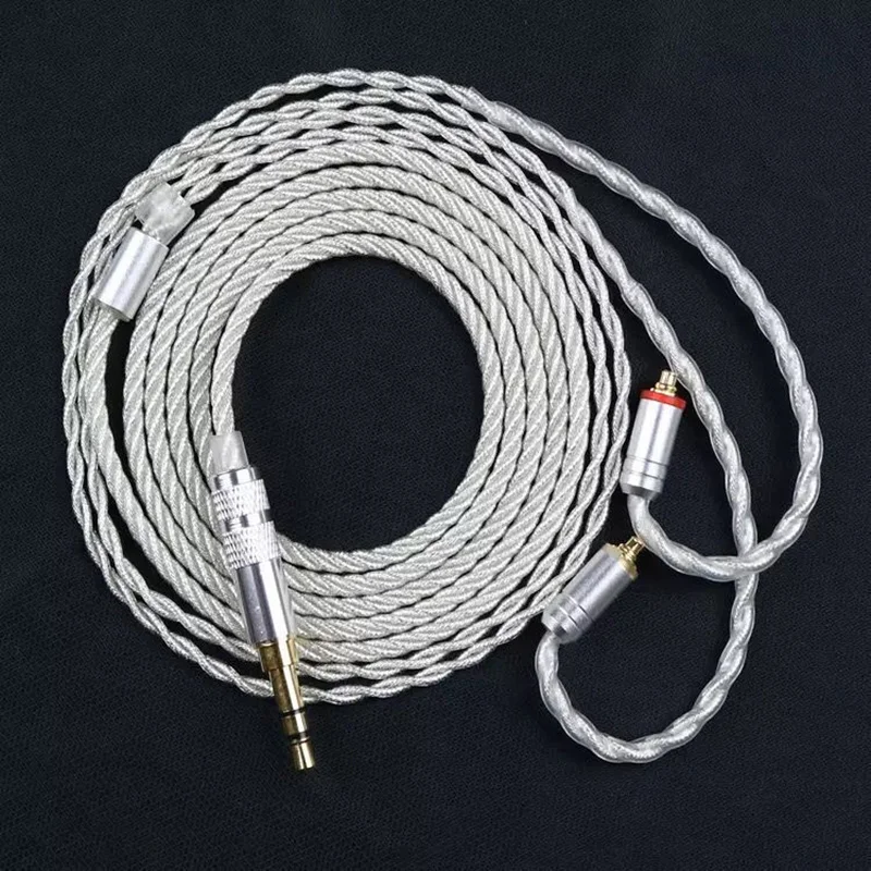 Новый HIFI LZ A6 MMCX кабель 3 5 мм 8 ядерный бескислородный медный с серебряным