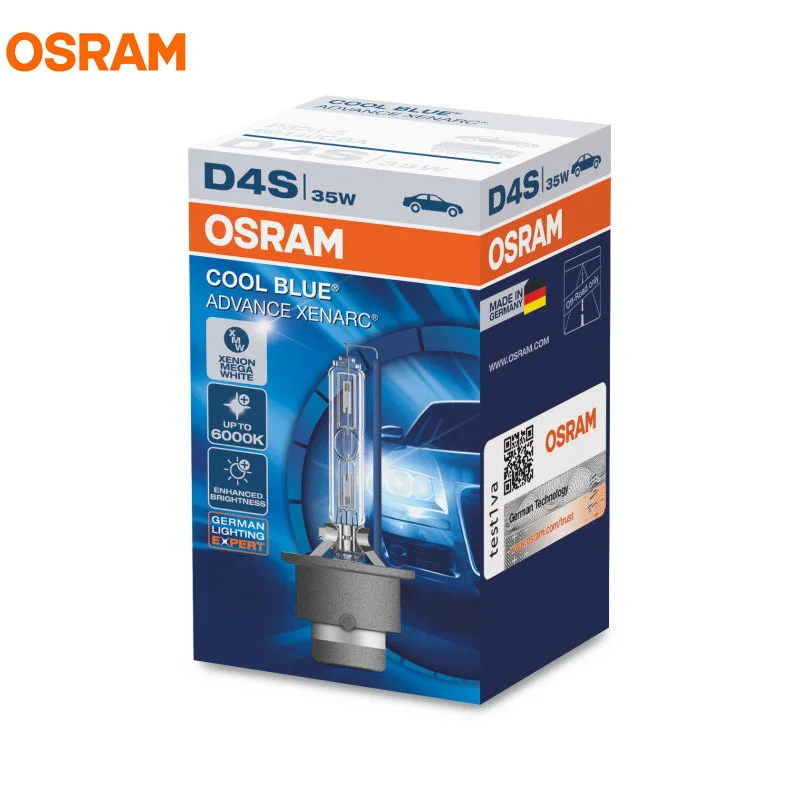 OSRAM COOL BLUE ADVANCE 35 Вт 6000K D1S D2S D3S D4S 66140 66240 66340 66440 CBA Xenon Mega чисто белая автомобильная