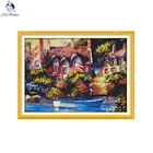 Картины с изображением сказочного коттеджа Joy Sunday, наборы для ручной вышивки, напечатанный холст DMC, вышивка крестом, домашний декор