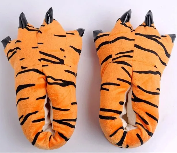 Halloween Winter Warm Soft indoor floor Slippers Women Men Children Shoes Paw Funny Animal Claw Plush Cosplay Costume Props |