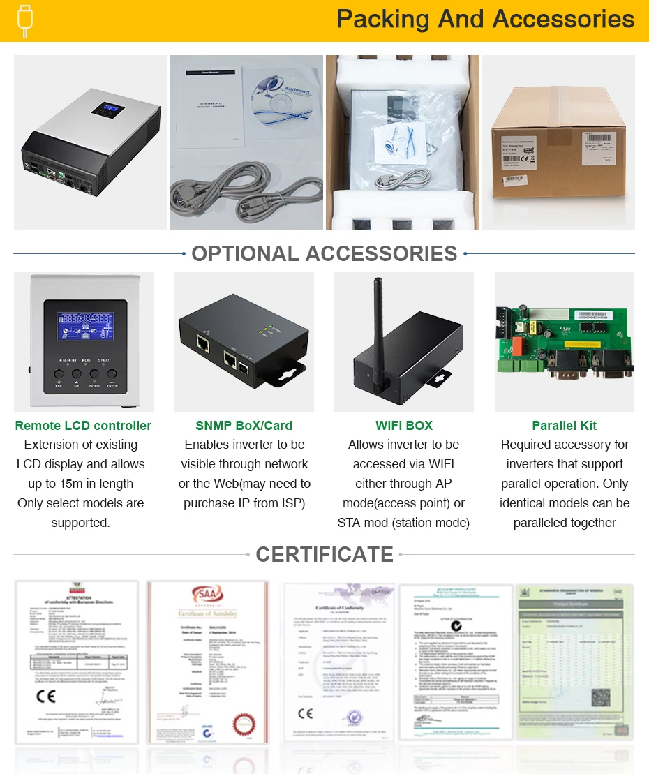 450Vdc 5000W Solar Inverter 80A MPPT Parallel Inverter 48V 230V Pure Sine Wave Hybrid Inverter 80A Battery Charger micro inverte