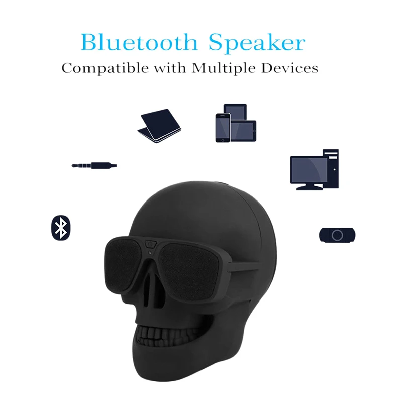 Новейшая Bluetooth-колонка с черепом портативный беспроводной плеер басовая Колонка