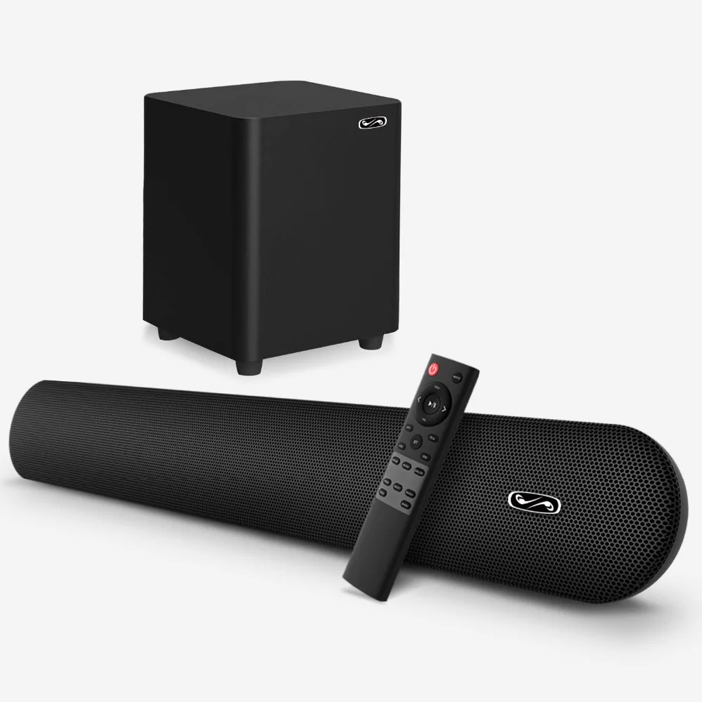 100 Вт ТВ Саундбар 2,1 беспроводной Bluetooth динамик домашний кинотеатр система сабвуфер 3D объемный> 80 дБ пульт дистанционного управления настенный
