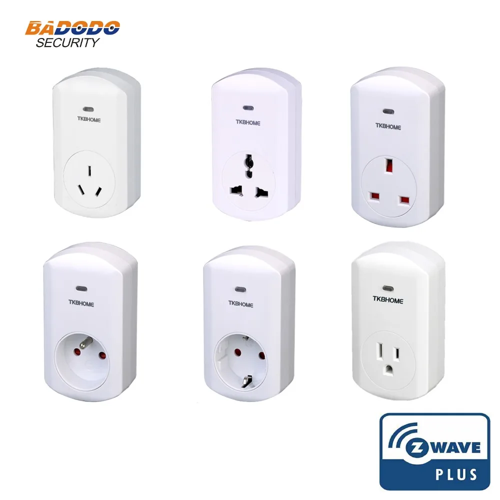 TKBHOME Z Wave Plus настенный вставной Переключатель Вкл/Выкл модуль штепсельной вилки