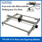 6550 20 Вт7 Вт большой лазерный станок с ЧПУ Настольный DIY Фиолетовый лазерный гравировальный станок принтер для рисунков гравер рабочая площадь 65 см x 50 см