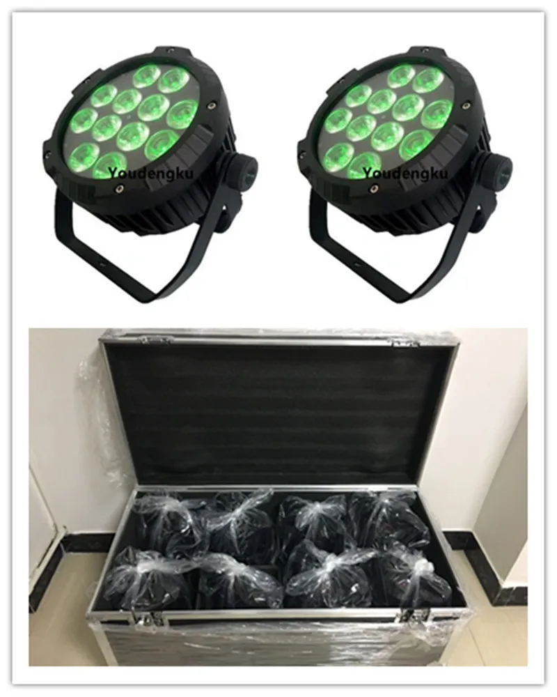 8 шт с flycase светодиодный 12*12 Вт rgbw dmx тонкий плоский Стандартный использовать для