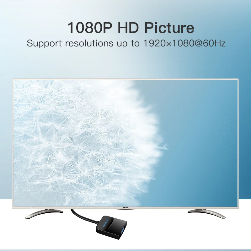 Vention Displayport для VGA адаптер DP к конвертер мужчин и женщин ТВ Проектор Монитор 1080