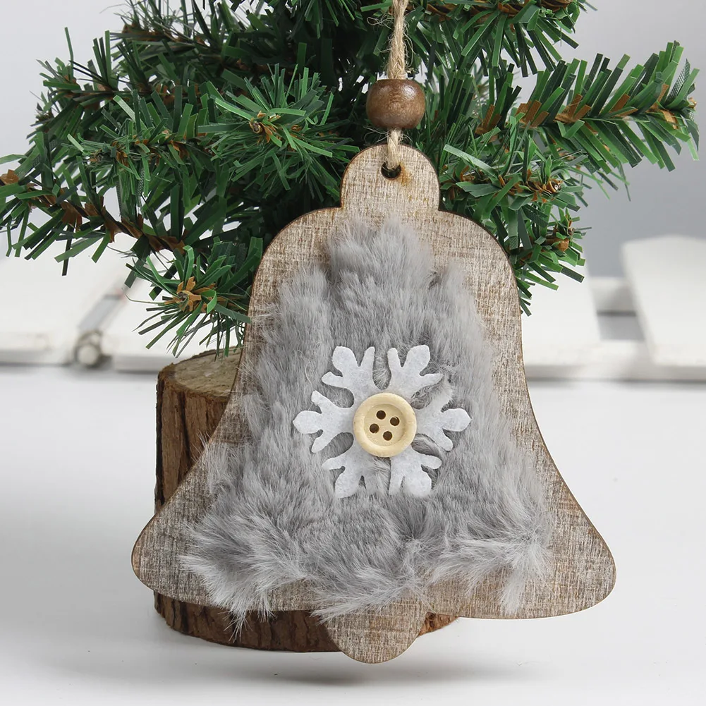 1 шт. милые Рождественские елки снежинки Звездный колокол украшения деревянные подвесные Подвески рождественские вечерние украшения для дома рождественские товары для декора Navidad