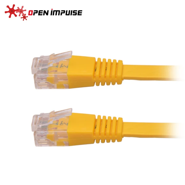 Желтый цвет RJ45 кабель 1 5 мм толщина 30AWG плоский UTP CAT5e самая дешевая цена|cable 1.5mm|cable