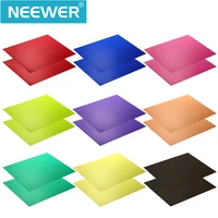neewer correction gel light filter transparent color 12x8 5 8 sheet with 9 colors for photo studio strobe flash led light