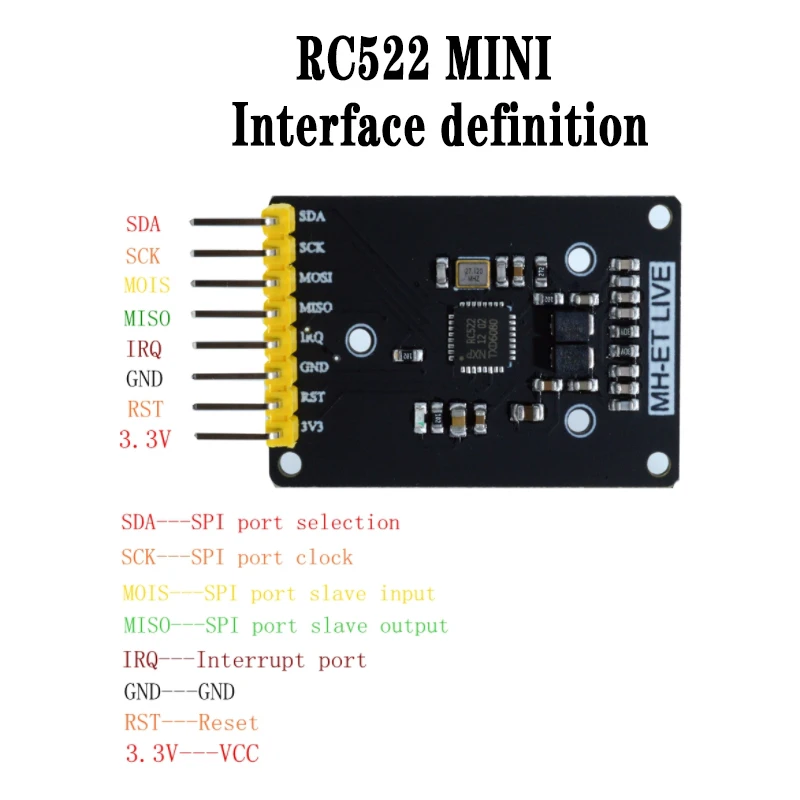 Мини RFID модуль RC522 наборы S50 13 56 МГц 6 см с тегами SPI запись и чтение для arduino uno