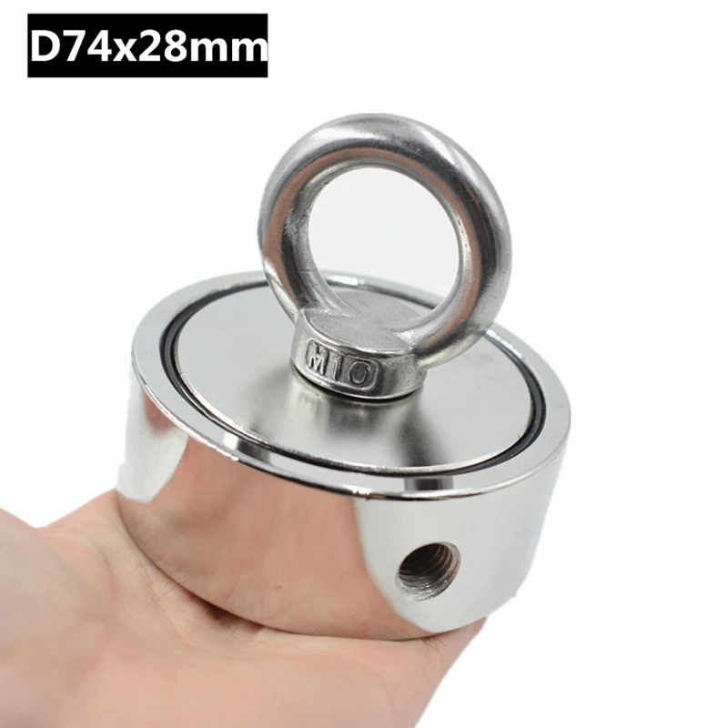 Горячее предложение D74x28Mm сильный неодимовый магнит двухсторонний поисковый