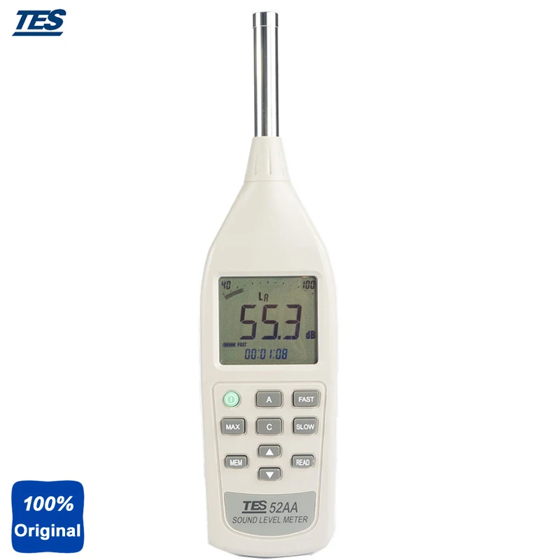 

Handheld Digital Sound Level Meter 26dB to 130dB TES52AA