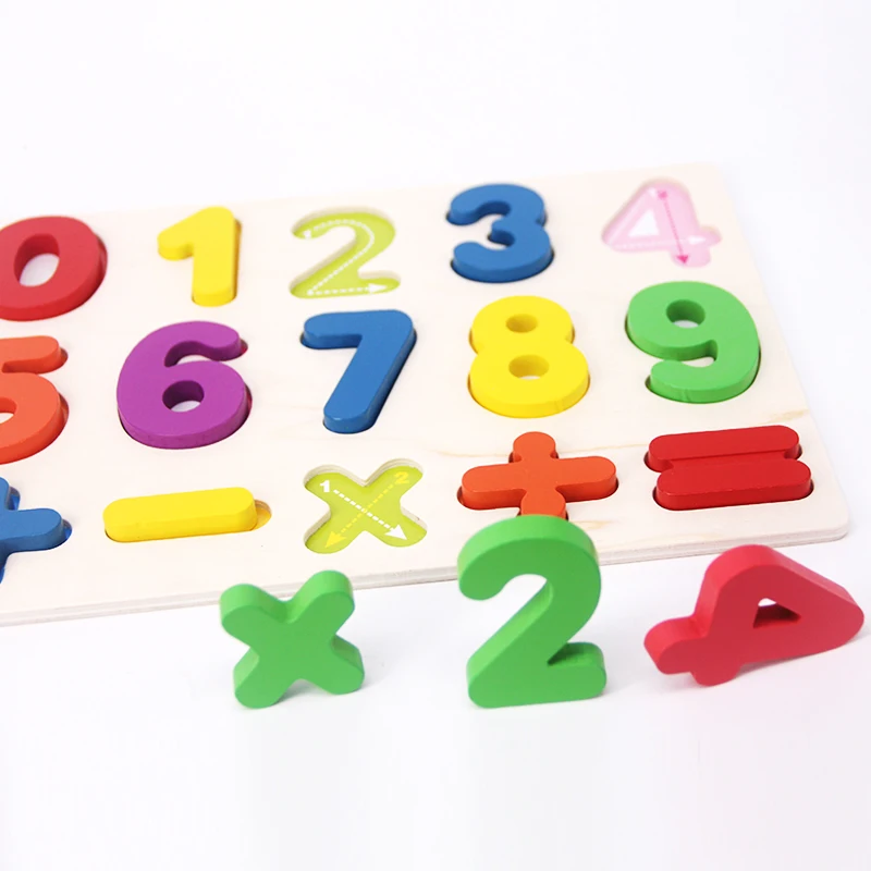 Дети Номера Головоломки Раннее Образование Жж Цифровой Древесины Стороны Нуля