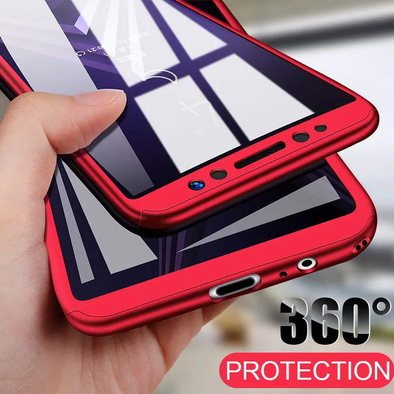 Чехол с полным покрытием 360 для Huawei Mate 20 Lite Maimang 7 чехол + закаленное стекло пленка