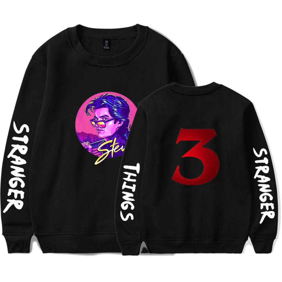 QZHIHE Hoodie Pullovers Print Stranger Things Season 3 Sweatshirts Men/Women Long Sleeve Round Neck Clothing|Мужские толстовки и