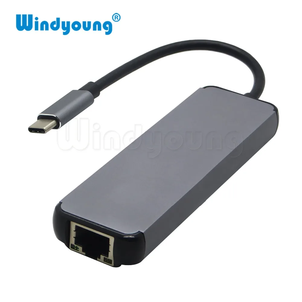 5 в 1 usb type C концентратор Hdmi USB C концентратор к Gigabit Ethernet Rj45 Lan адаптер для Macbook Pro Thunderbolt 3 USB-C зарядное устройство Порт