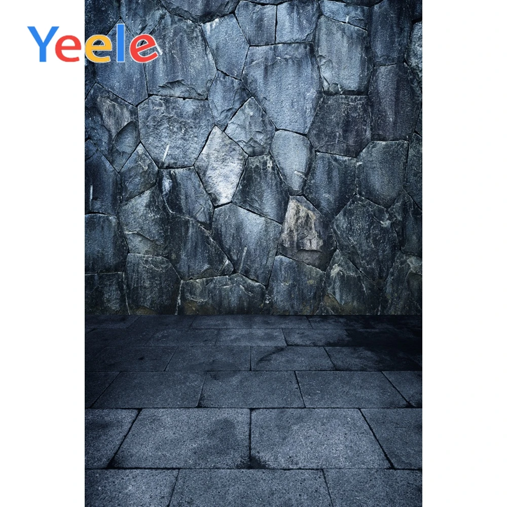 Yeele темный камень гранж кирпичная стена фотографии фоны винил квадратный пол