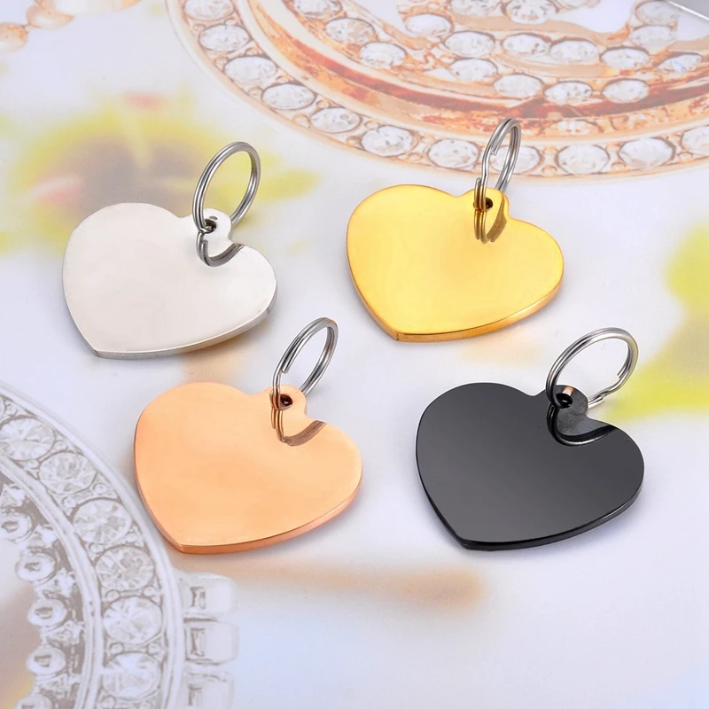 1 шт. подвеска из нержавеющей стали с изображением сердца и собачьей бирки