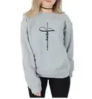 Иисус свитшот с крестом унисекс христианской вере крест Lover Подарок толстовки Мода Религия христианский крест хлопок лозунг пуловер
