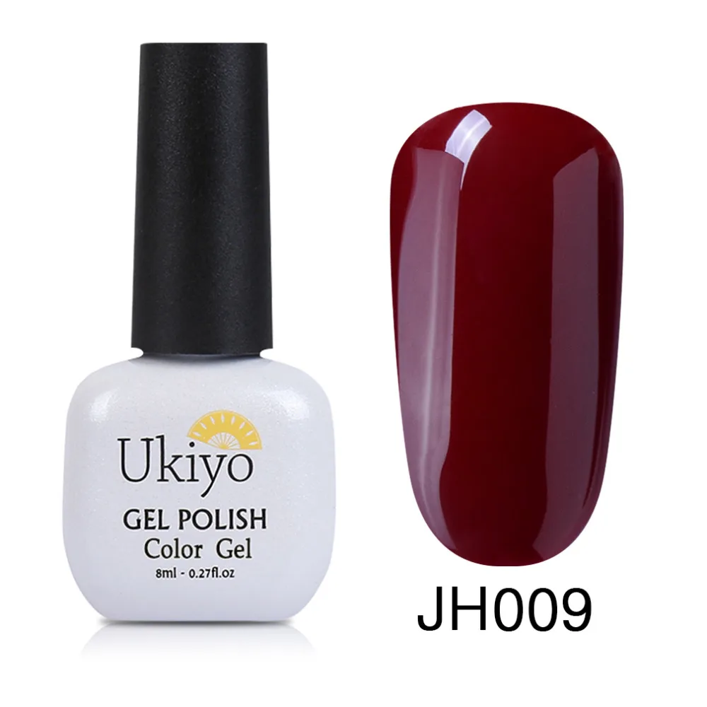 Ukiyo 8 мл винно красный серии УФ гель для ногтей отмачиваемый лак Lucky грунтовка