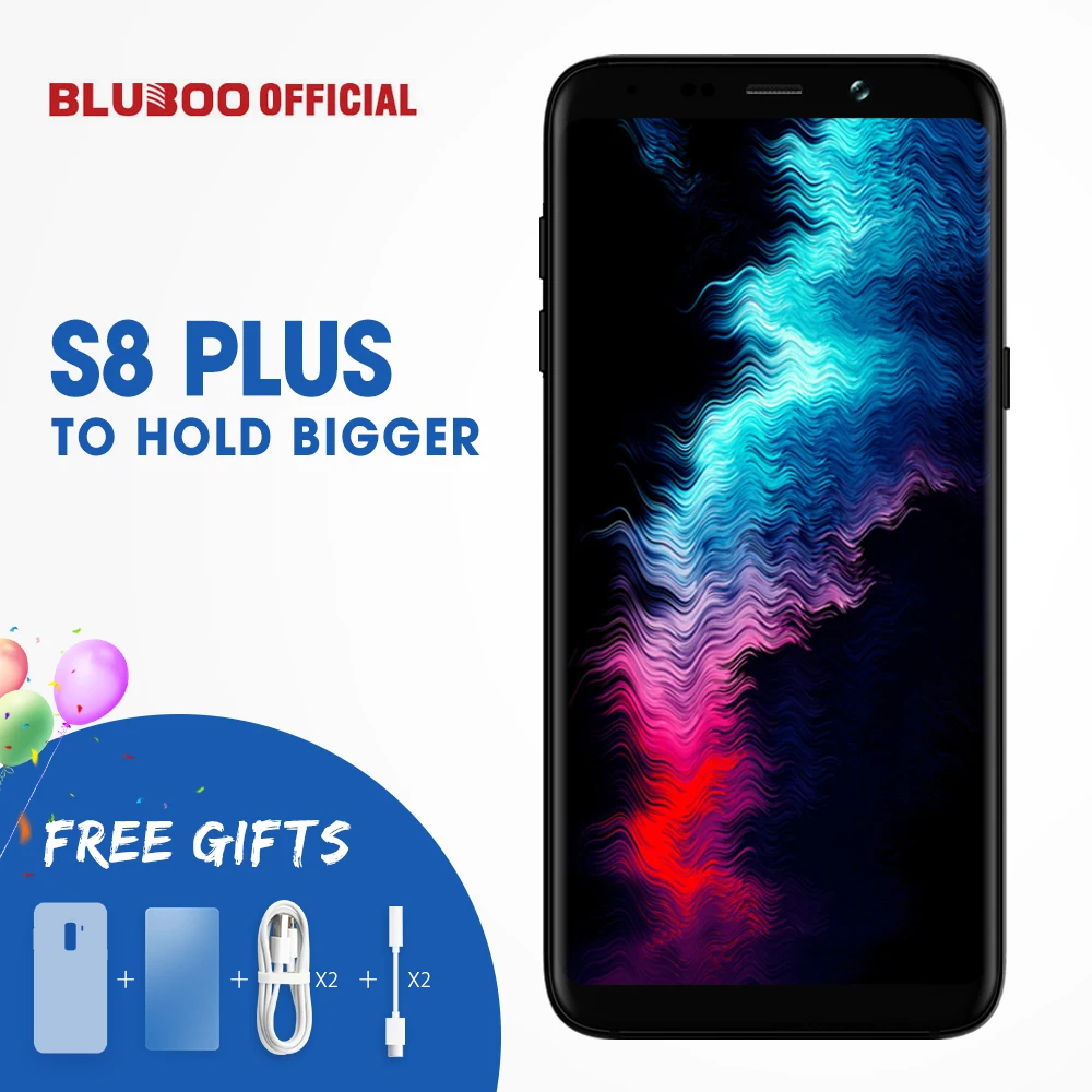 BLUBOO S8 плюс 6 0 &quot18:9 смартфон mtk6750t восемь ядер 4G RAM 64g ROM Android 7 Dual сзади отпечаток