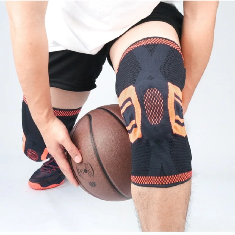 1 шт. компрессионные подтяжки для колена 3D ткачество гелевая накладка боковые