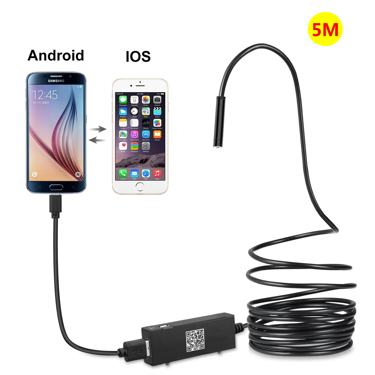 Фото MYLB 2018 5 мм OTG эндоскопа змея трубка бороскоп HD Камера для Android или IOS (5 м) Бороскопы MYLB 2018 5 мм OTG эндоскопа змея трубка бороскоп HD Камера для Android или IOS (5 м) Бороскопы