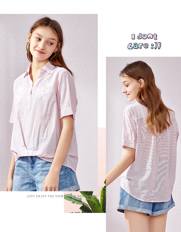 SEMIR женская блузка и топы летний топ Повседневный свободный сплошной шифон женские блузки и рубашки Жилет Блуза женская одежда