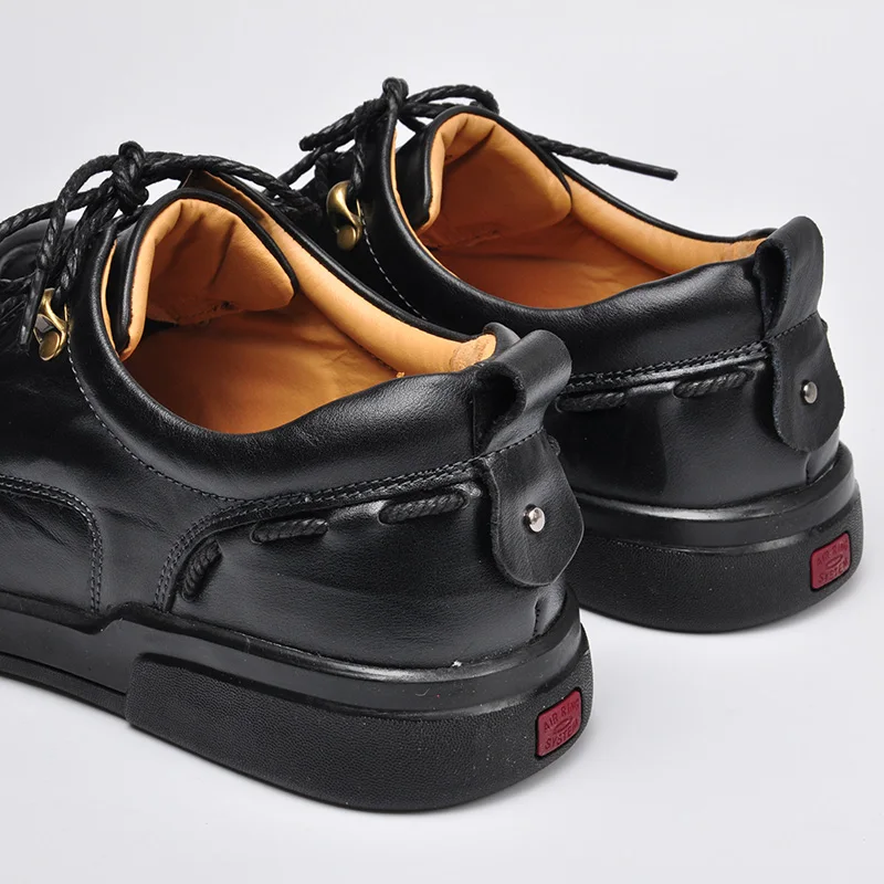Новинка сезон весна мужская повседневная обувь из натуральной кожи на плоской