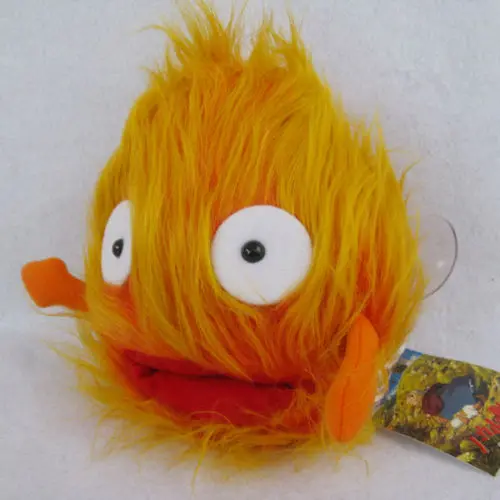 Плёнки Ходячий замок 6 &quotДемон Calcifer пламени желтые плюшевые куклы #1|howls moving castle