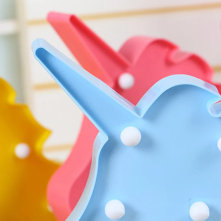 Экзотический светильник Единорог светодиодный Unicornio головной ночник 3D цветные лампы для детей Рождественский подарок вечерние украшения стола