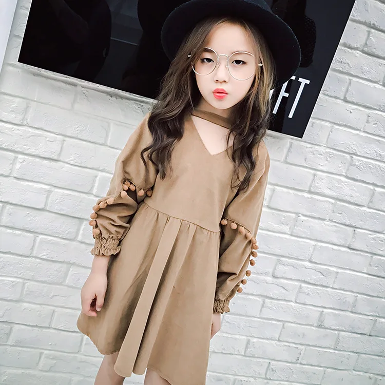 Long Sleeve Girls Dress Winter Corduroy for 10 12 years Spring Princess Kids 5 6 8 Teenage Clothing | Детская одежда и обувь