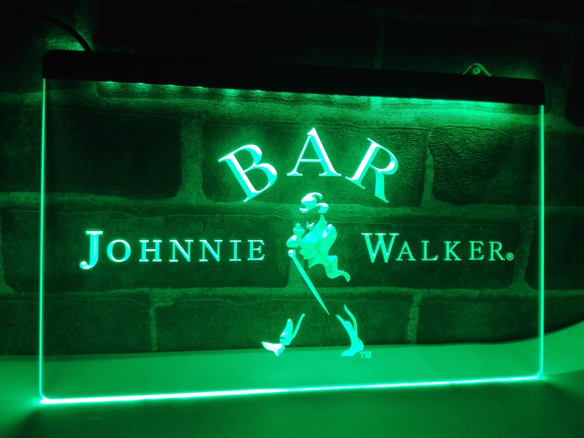 

LA439- BAR Johnnie Walker светодиодсветодиодный неоновая световая вывеска для домашнего декора