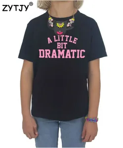 Футболка детская, с надписью немного драматического розового цвета, для мальчиков и девочек, повседневная детская одежда для малышей, Забавные футболки, Прямая поставка, Z-1