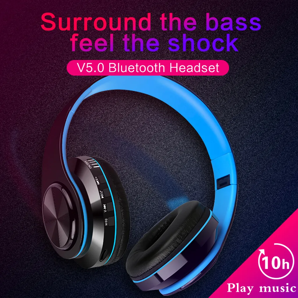 BT беспроводная Bluetooth 5,0 гарнитура стерео музыка гарнитура для компьютера Спорт Bluetooth гарнитура