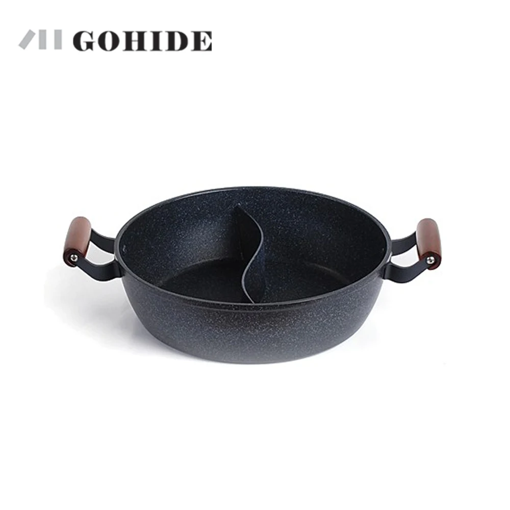 JUH GOHIDE 28 см камень 2-в-1 горячий горшок Chefline корейский стиль посуда Hot Pot как для газа