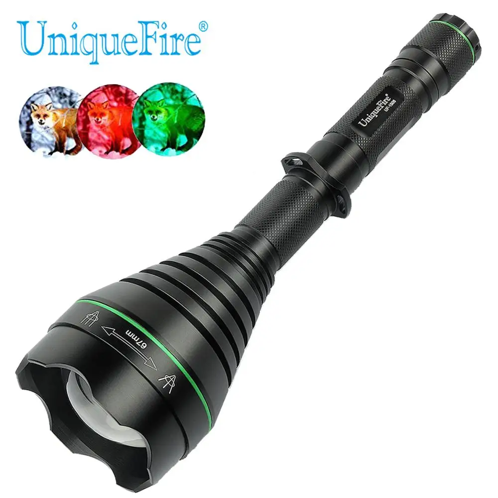 UniqueFire 1508 XPE белый/зеленый/красный фонарь 67 мм выпуклая линза зум фокус Lanterna
