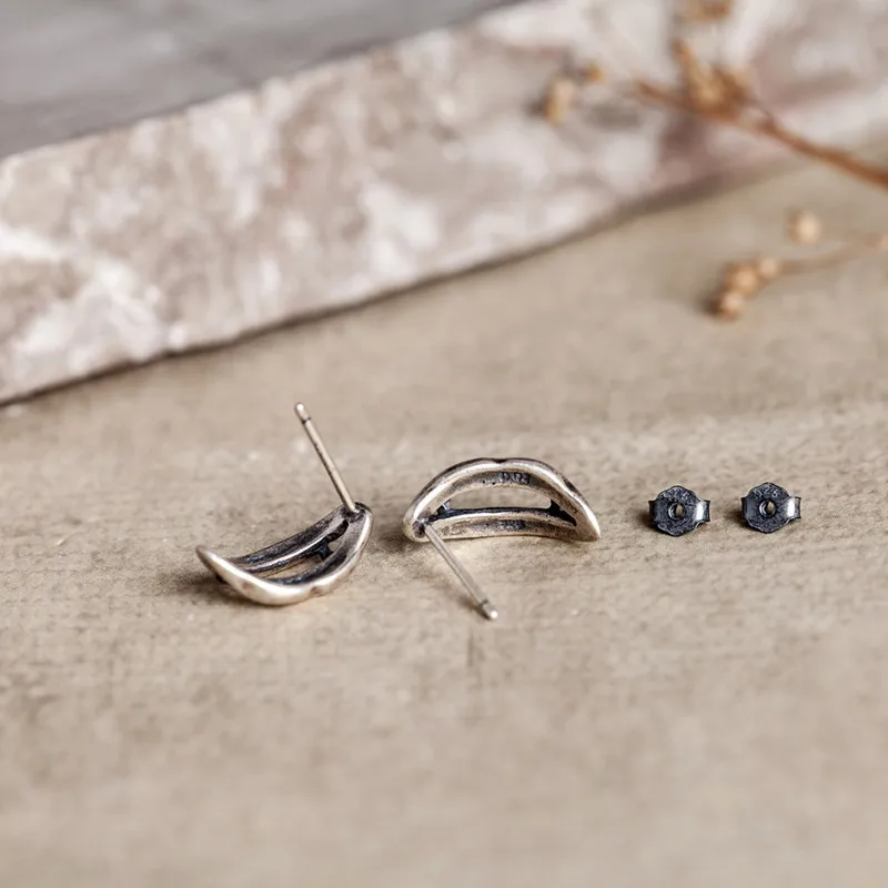 Zavorohin 2021 New Halloween Vampire Lips Antique Real 925 Sterling Silver Stud Earrings Gothic Punk Style Party Jewelry | Украшения и