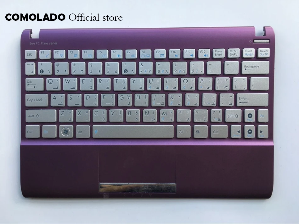 AR арабская клавиатура для ASUS Eee pc 1025 1025C 1025CE с фиолетовой рамкой черными клавишами