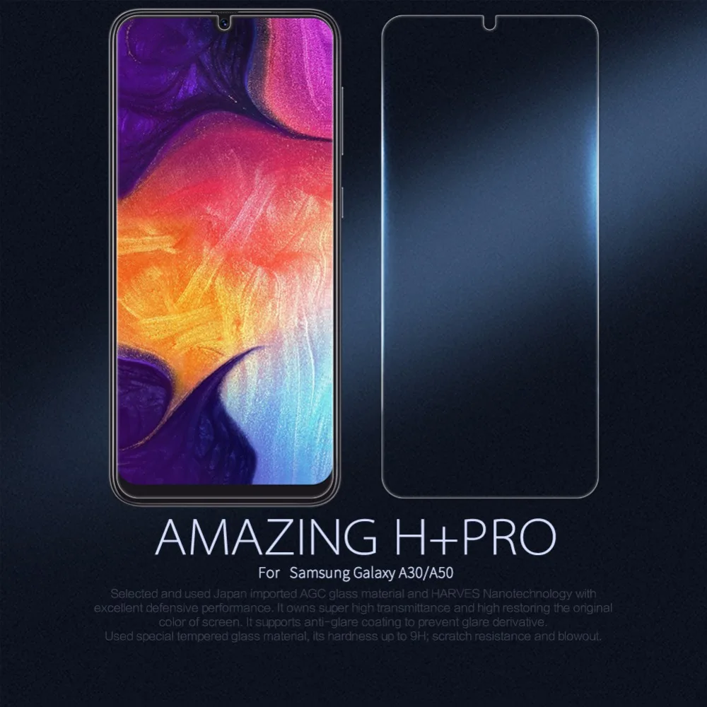 Стекло для Samsung Galaxy A72 A52 A32 A50 A30 Nillkin H + PRO 2.5D Защитная пленка экрана защитное стекло