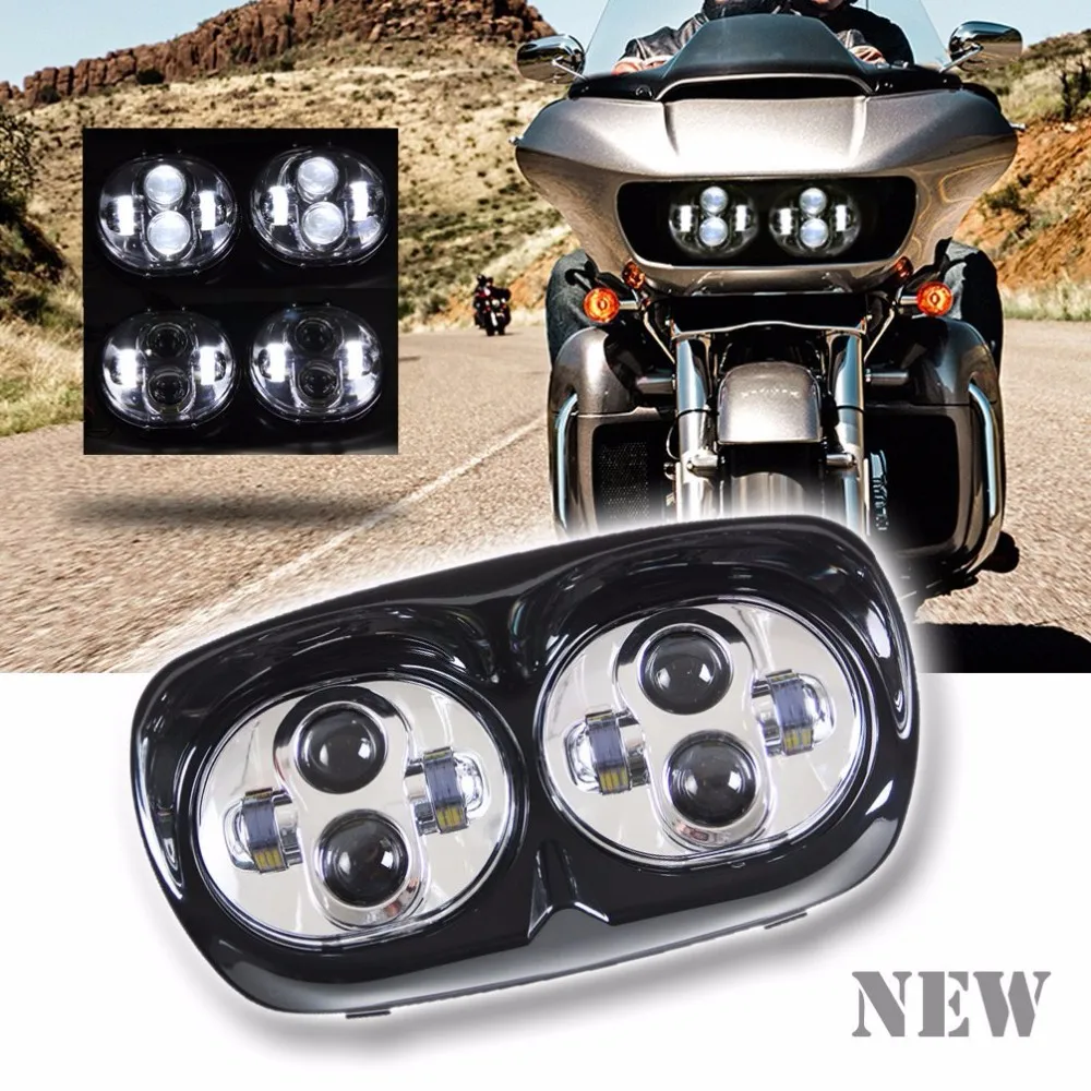 Moto rcycle проектор двойная светодиодная фара для 2004 ~ 2013 Harley moto Road Glide