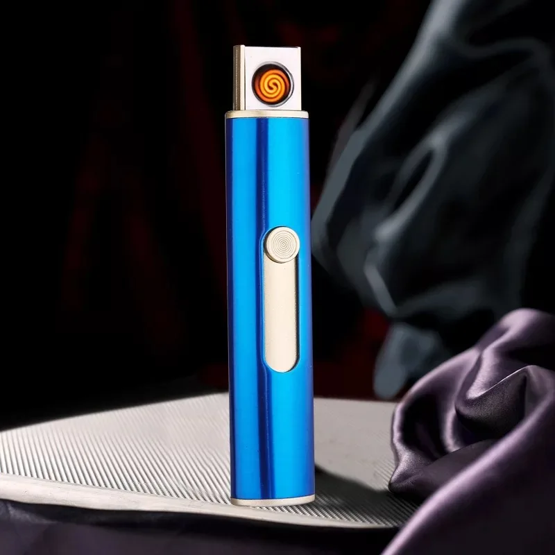 Новое поступление USB перезаряжаемая ветрозащитная Зажигалка s светильник и тонкий беспламенный электронный сигаретный светильник er