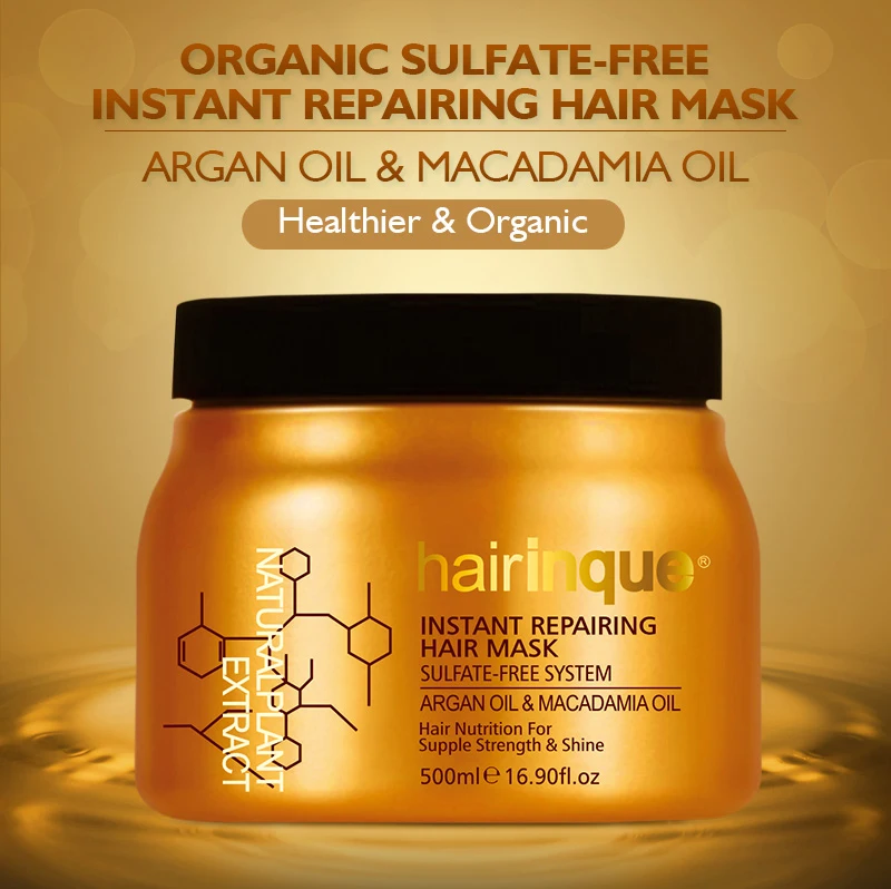 HAIRINQUE система без сульфатов маска для волос Мгновенный Ремонт аргановое масло и