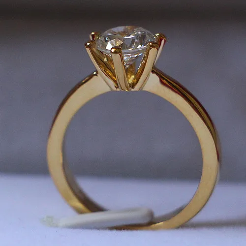 0.6CTW 5 мм Тест положительное Moissanite кольцо с бриллиантом тест положительная