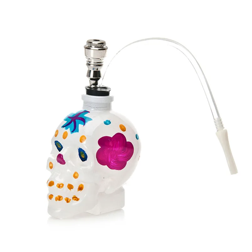 1 шт. цветной рисунок стеклянный Призрак Череп стильный табачный наргиле кальян