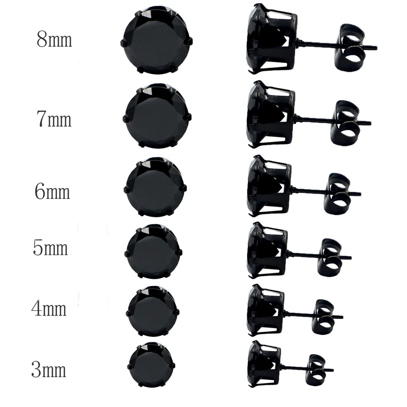 Новинка 2017 года Модные украшения круглый одного Циркон Нержавеющая сталь