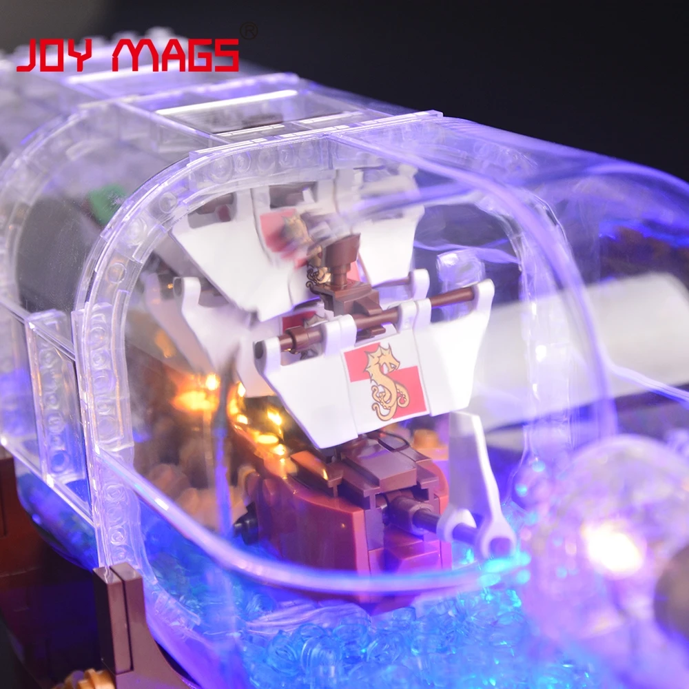 Комплект со светодиодсветильник кой JOY MAGS для серии 21313 Ideas корабль в бутылке