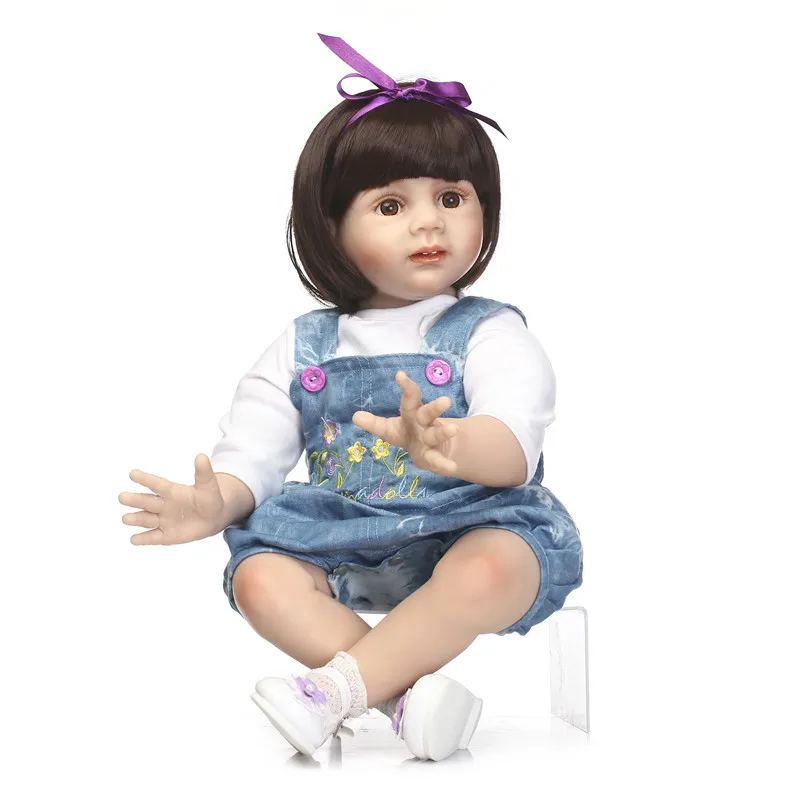 

Кукла реборн NPK 24 дюйма, мягкая силиконовая кукла-младенец, подарок на Рождество, обучающие игрушки