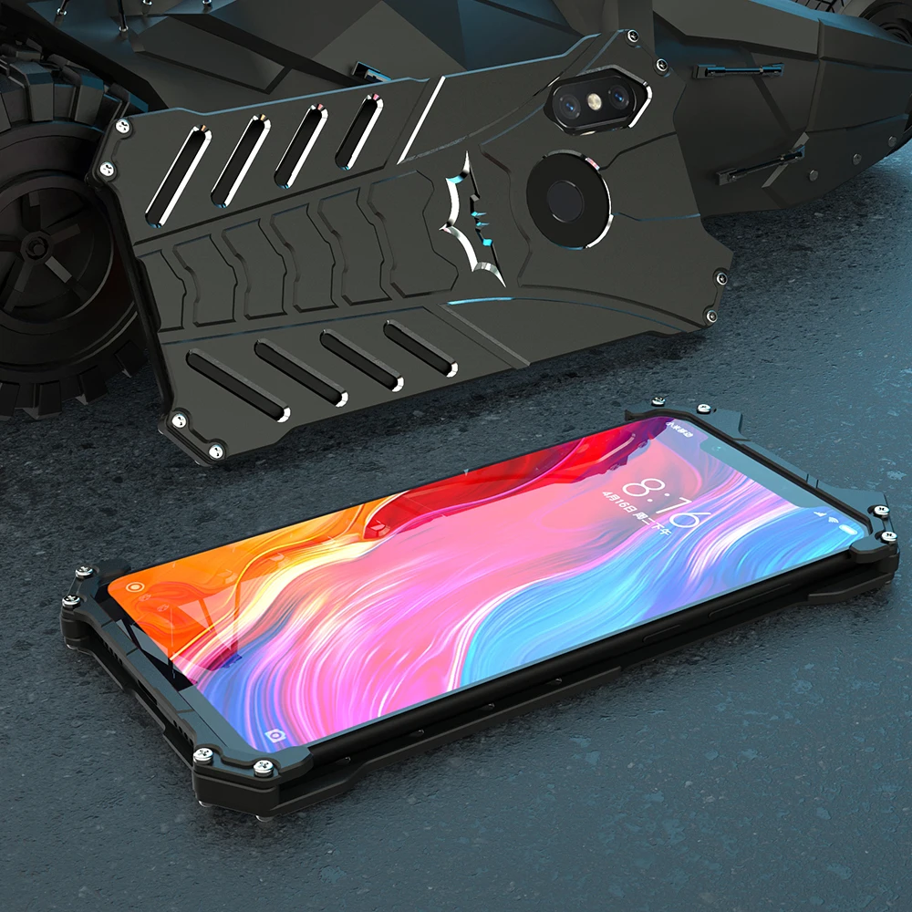 

R-JUST чехол для Xiaomi MI 8 SE 5 5c 5s 6 plus Max 2 MIX 2s металлический алюминиевый сверхпрочный защитный противоударный чехол для телефона